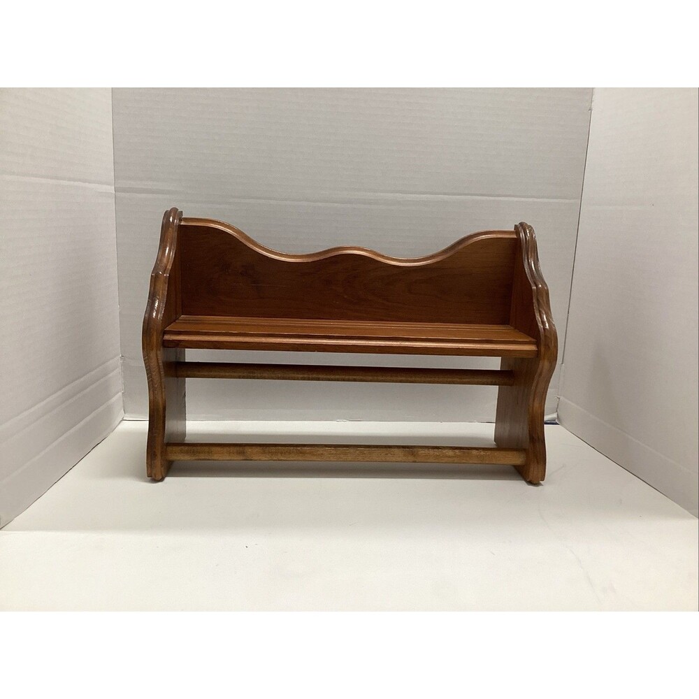 wood shelf wall hanging plate rack hand 2 towel bar primitive country kitch  VTG